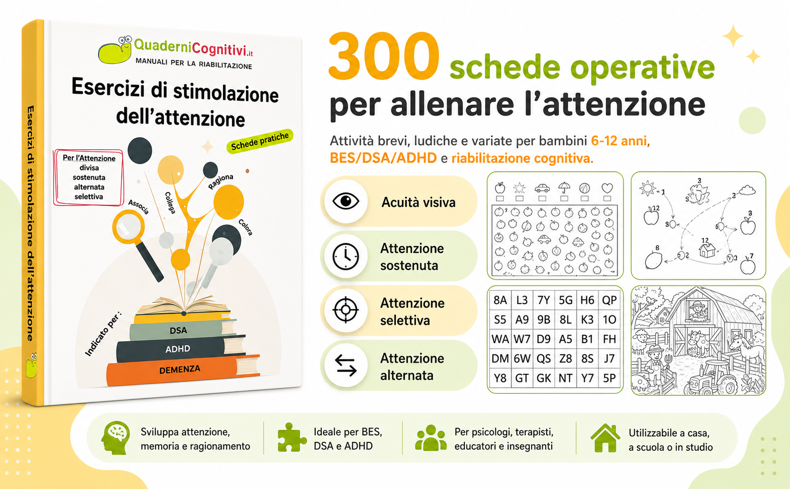 Esercizi di stimolazione dell'attenzione: 300 schede pratiche (Versione Amazon cartaceo) - immagine 10