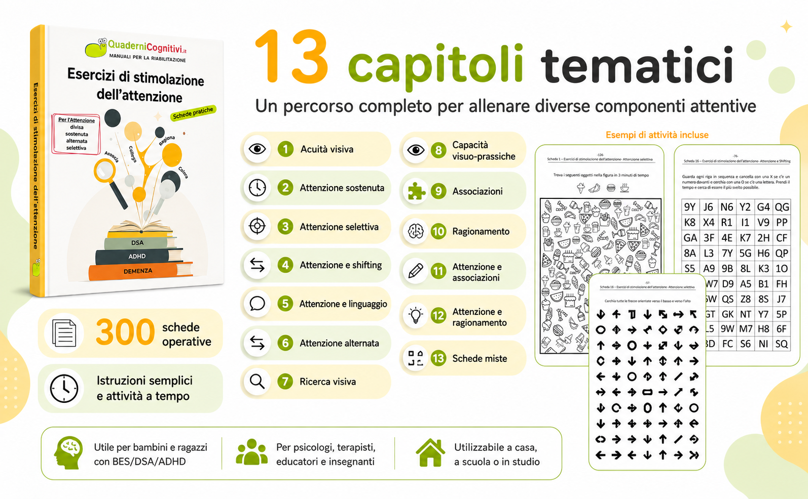 Esercizi di stimolazione dell'attenzione: 300 schede pratiche (Versione Amazon cartaceo) - immagine 7