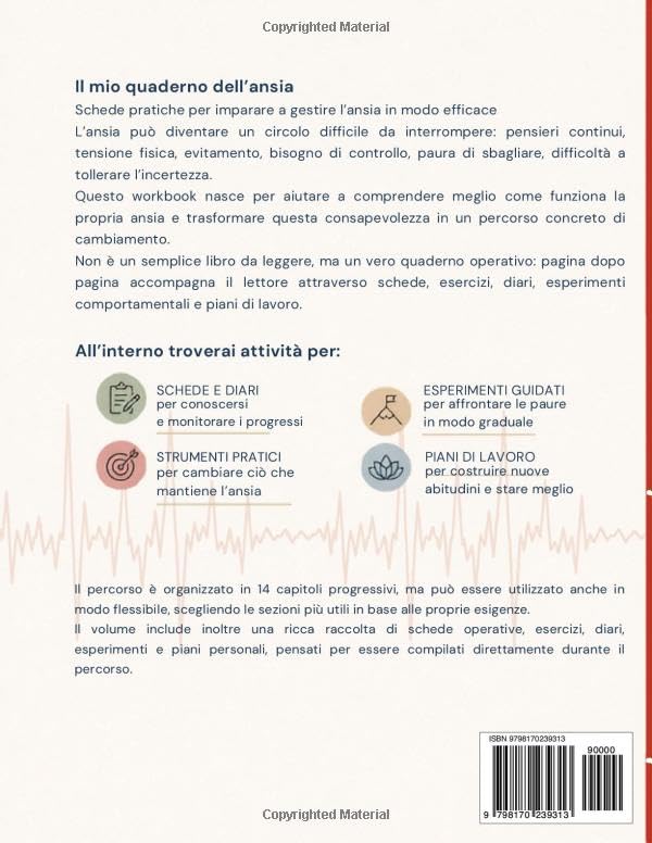 IL MIO QUADERNO DELL’ANSIA: Schede pratiche per imparare a gestire l’ansia in modo efficace - immagine 2